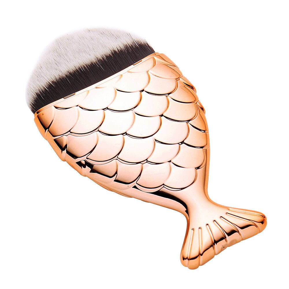 Pensula MakeUp Fond De Ten, Forma de Sirena, Mermaid Brush