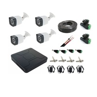 Kit profesional complet sistem 4 camere supraveghere exterior full hd 30 m IR cu soft mobil inclus