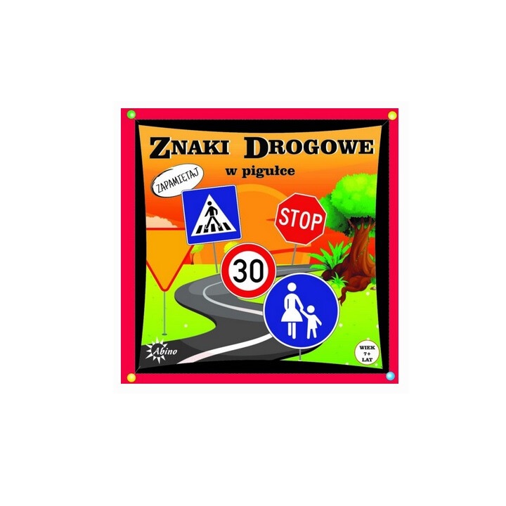 Joc educativ, ABINO, Modele semne de circulatie, 30 cartonase, multicolor