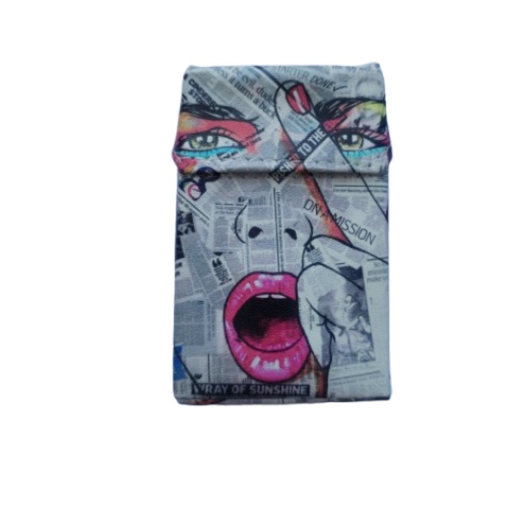 Калъф за цигари Twar, 84мм, King Size, жена с вестник