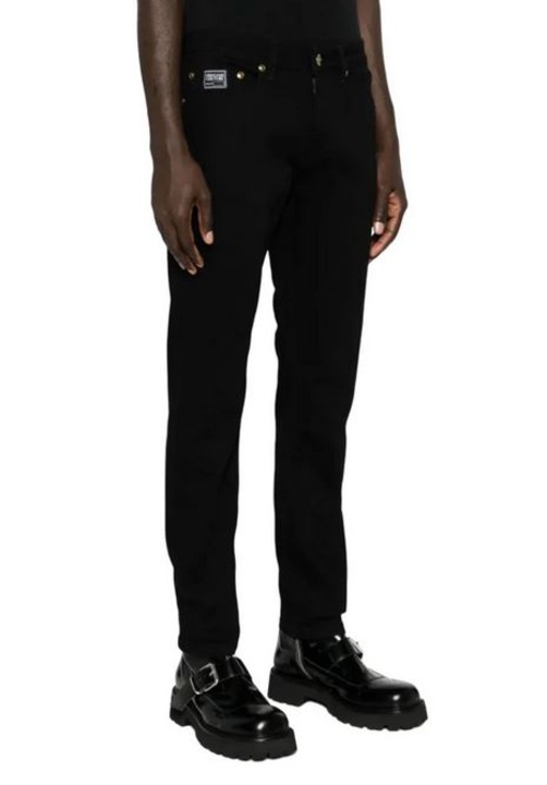 Pantaloni barbati 77GAB5D0, Versace, Bumbac/Elastan, Negru, 36 US