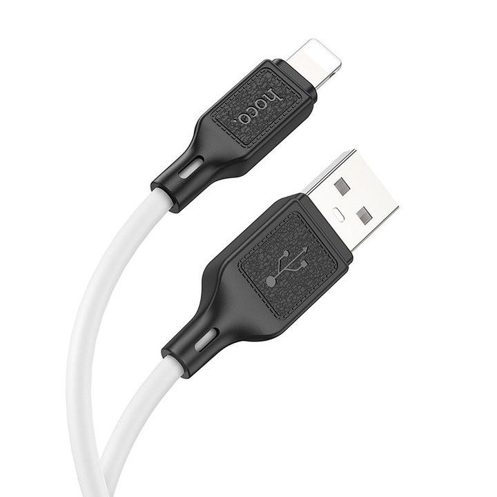 Hoco USB A към Lightning кабел, 2, 4A, X90, 1 м, бял/черен