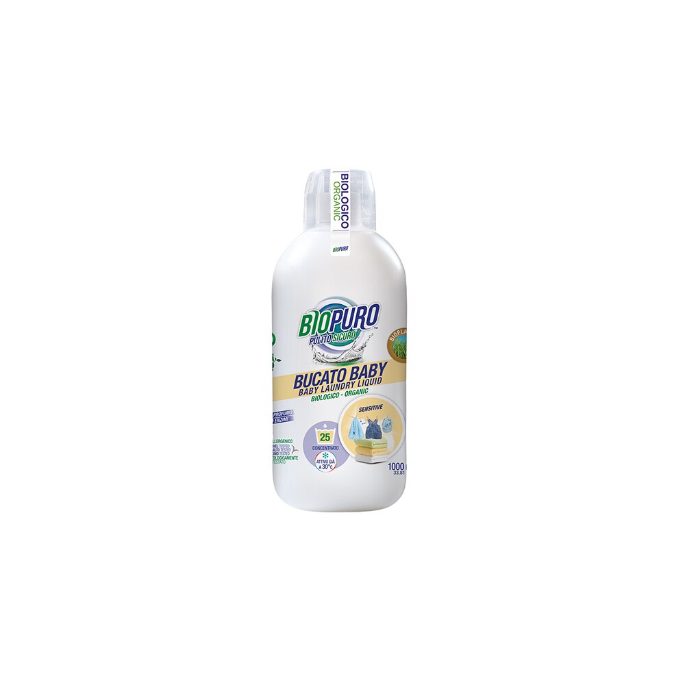 Detergent lichid destinat spalarii rufelor pentru copii, Biopuro, 1000 ml