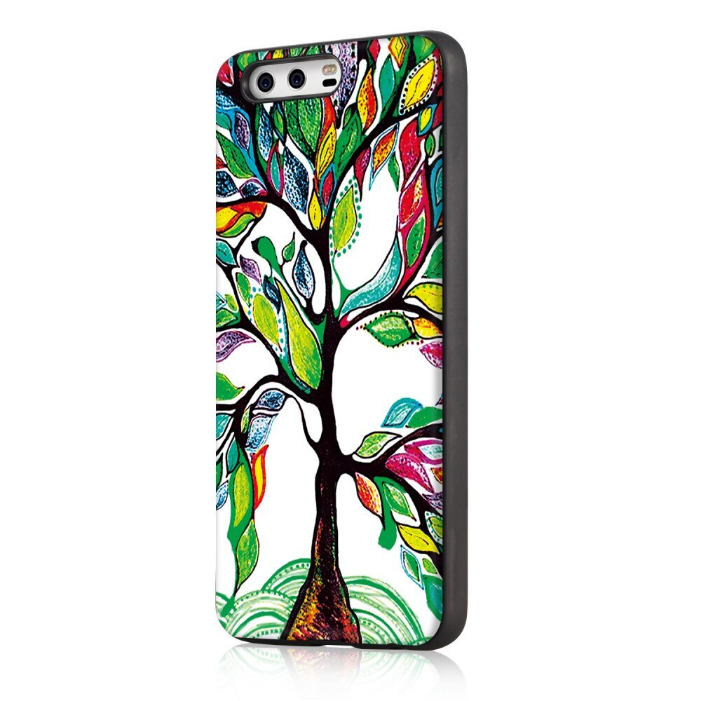 Carcasa Huawei P10,Imprimeu Colorful Tree, Plastic Dur +TPU Frame Hybrid