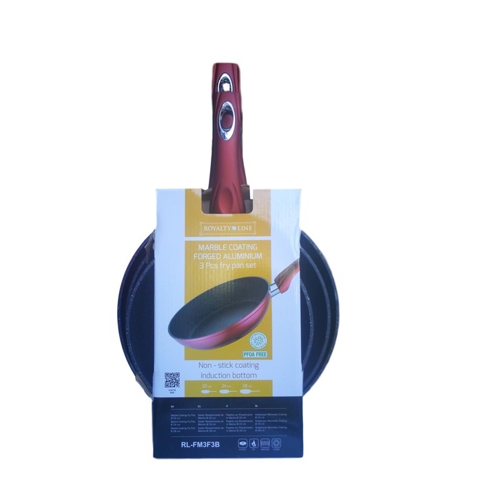 Тигани Royalty Line FM3 с мраморно покритие,бордо