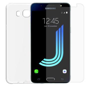 Set Promo Samsung Galaxy J5 2016 Folie sticla si Husa silicon, Transparent Set Promo Samsung Galaxy J5 2016 Folie sticla si Husa silicon, Transparent