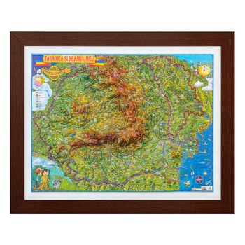 Harta pentru copii Tara mea si neamul meu (proiectie 3D), 1000x700mm, Eurodidactica Harta pentru copii Tara mea si neamul meu (proiectie 3D), 1000x700mm, Eurodidactica