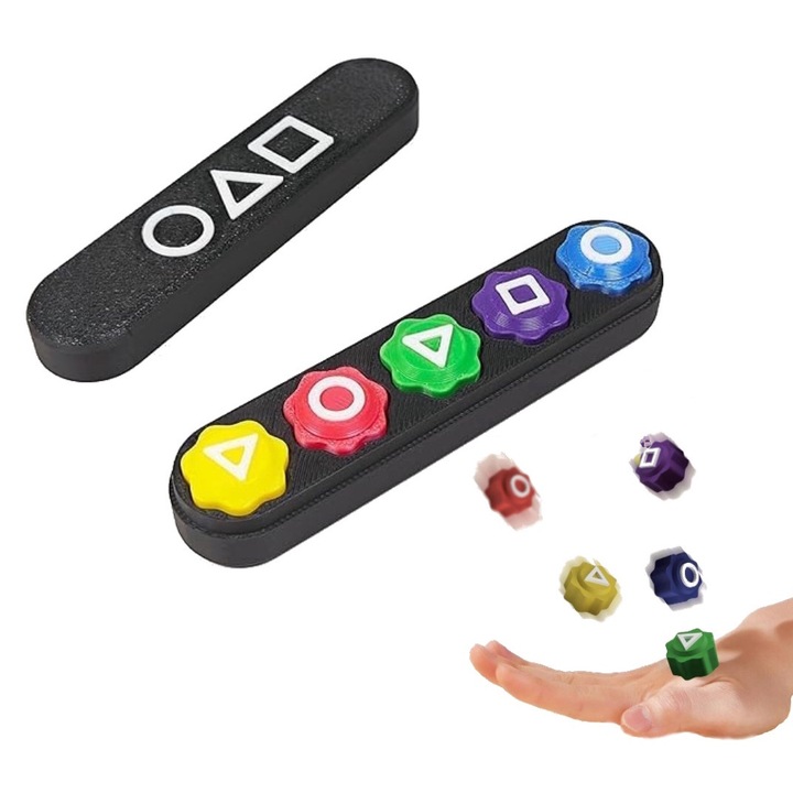 Gonggi squid game játék, hagyományos koreai játék Salestore.ro® golyók kiegyensúlyozott súllyal, 3D nyomtatott, tökéletes gyerekeknek és családoknak, többszínű