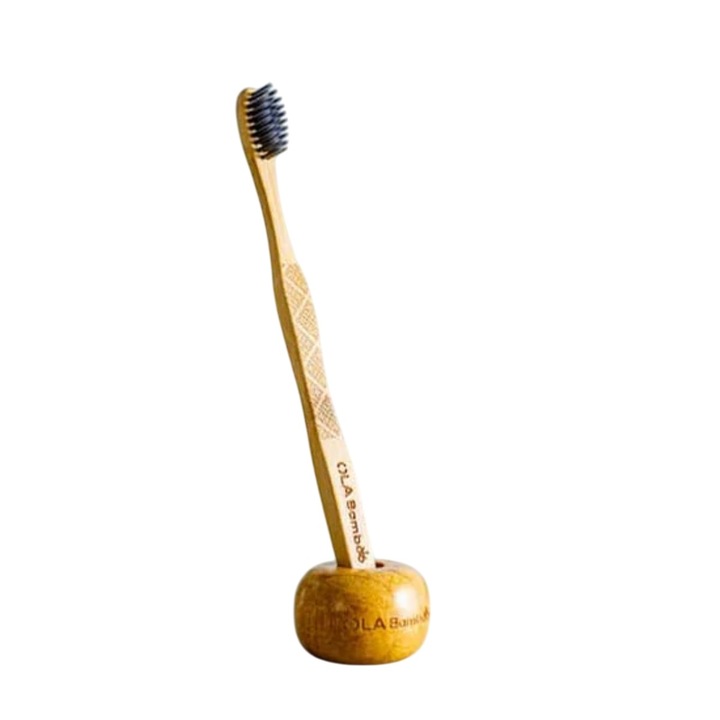 Suport individual pentru periuta de dinti OLA din bambus