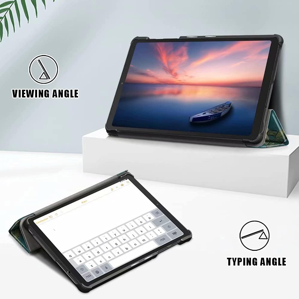 Husa pentru tableta Samsung Galaxy Tab A7 Lite, 8.7 inch T220 / T225 Sigloo, Slim, Smart Cover, Trifold, model Painted Tree
