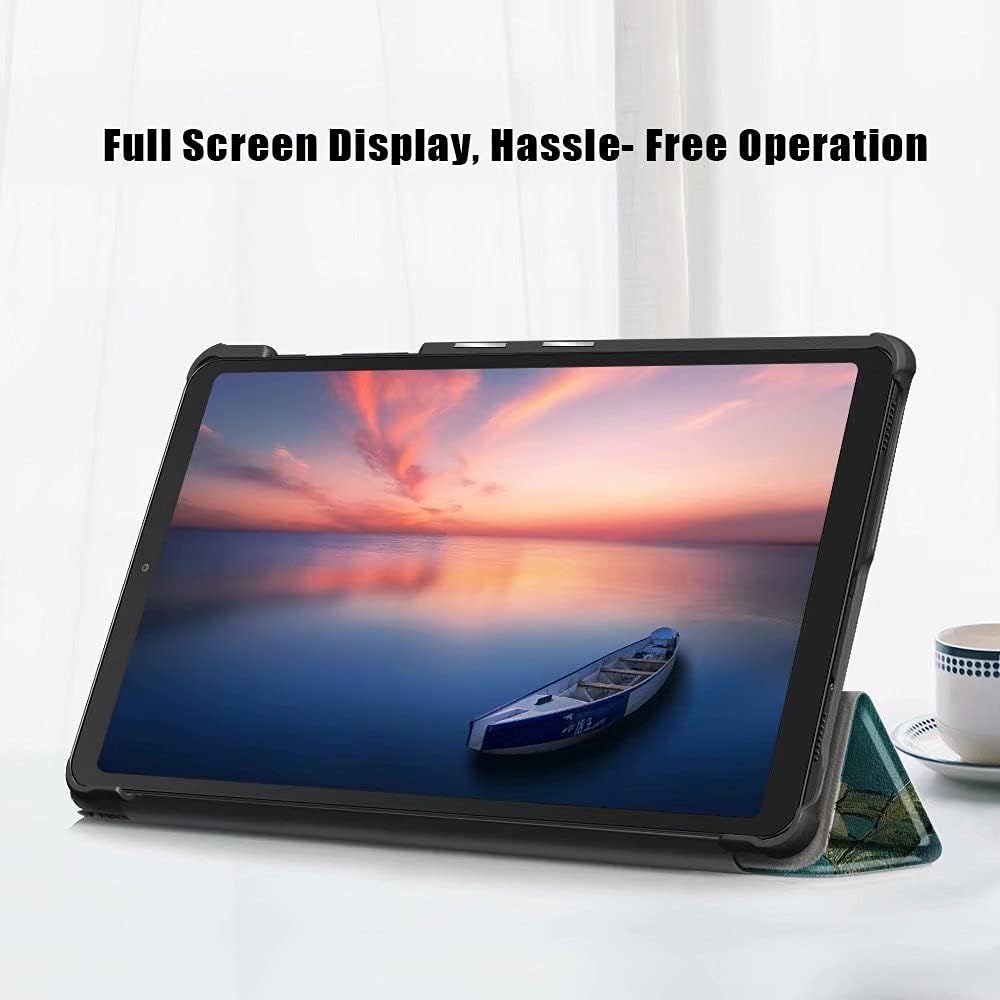 Husa pentru tableta Samsung Galaxy Tab A7 Lite, 8.7 inch T220 / T225 Sigloo, Slim, Smart Cover, Trifold, model Painted Tree