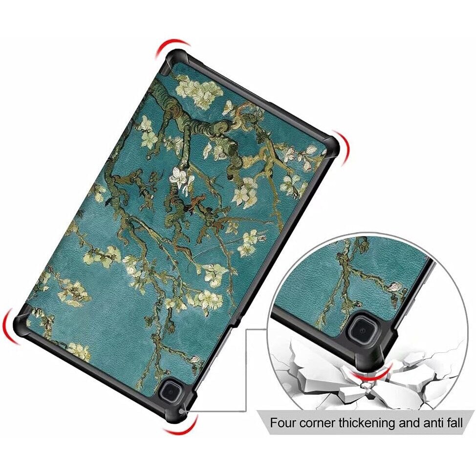Husa pentru tableta Samsung Galaxy Tab A7 Lite, 8.7 inch T220 / T225 Sigloo, Slim, Smart Cover, Trifold, model Painted Tree