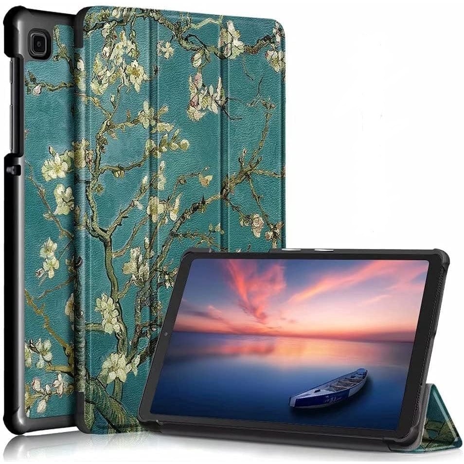 Husa pentru tableta Samsung Galaxy Tab A7 Lite, 8.7 inch T220 / T225 Sigloo, Slim, Smart Cover, Trifold, model Painted Tree