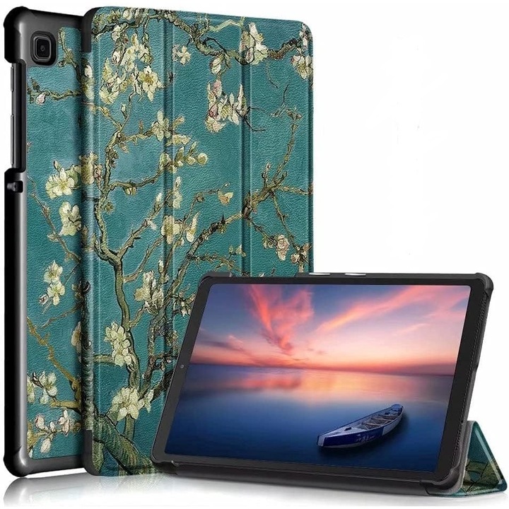 Калъф за Samsung Galaxy Tab A7 Lite, 8.7 инча T220 / T225 Sigloo, Slim, Smart Cover, Trifold, модел Painted Tree