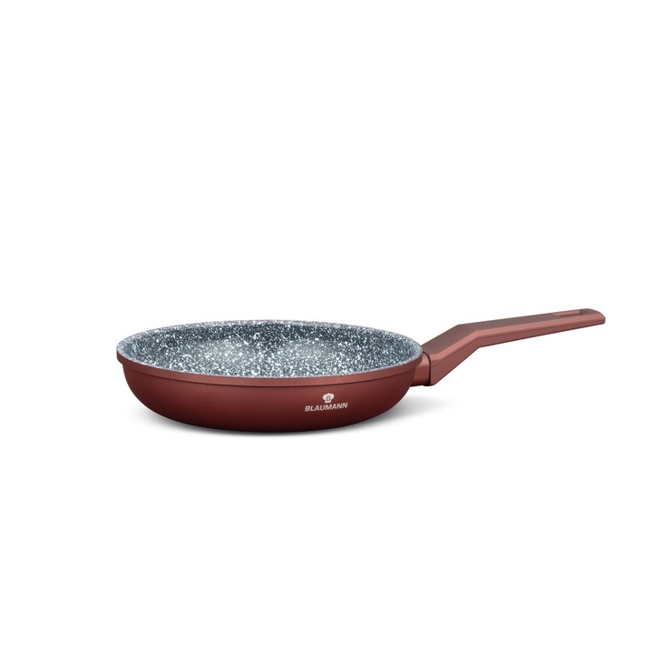 Tigaie aluminiu turnat, dimensiune 24x5.6 cm, capacitate 2.2 l, 3 straturi, acoperire marmura ceramica, baza inductie