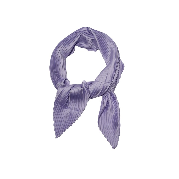Női sál, redőzött, lila lila, 100x60 cm
