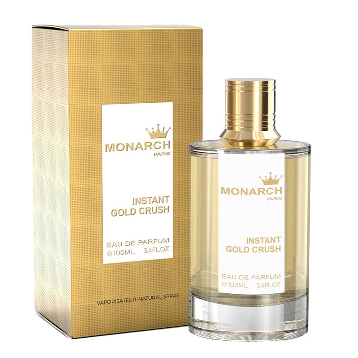 Milestone Monarch Intense Gold Crush uniszex parfüm, 100 ml, citrusos aromák, rózsa jegyek