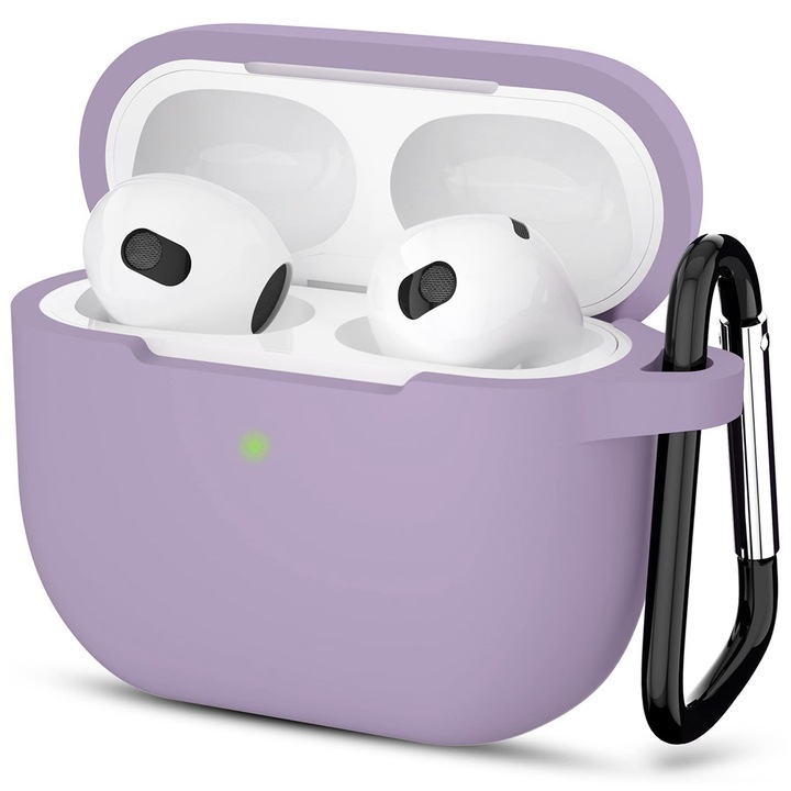 Apple AirPods 3 tok, Z195, szilikon, lila