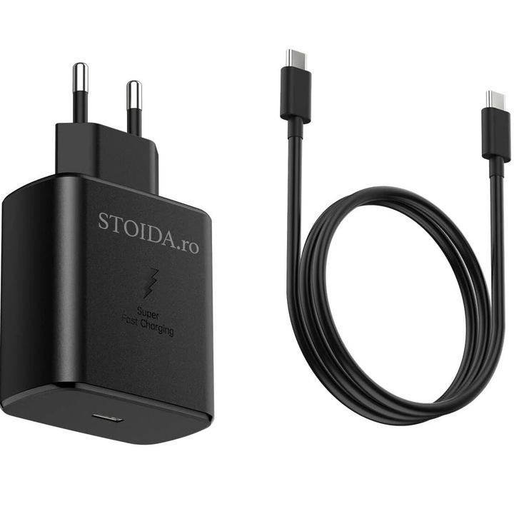 Incarcator USB-C, 45w, Super Fast Charging, Cablu incarcare, Negru