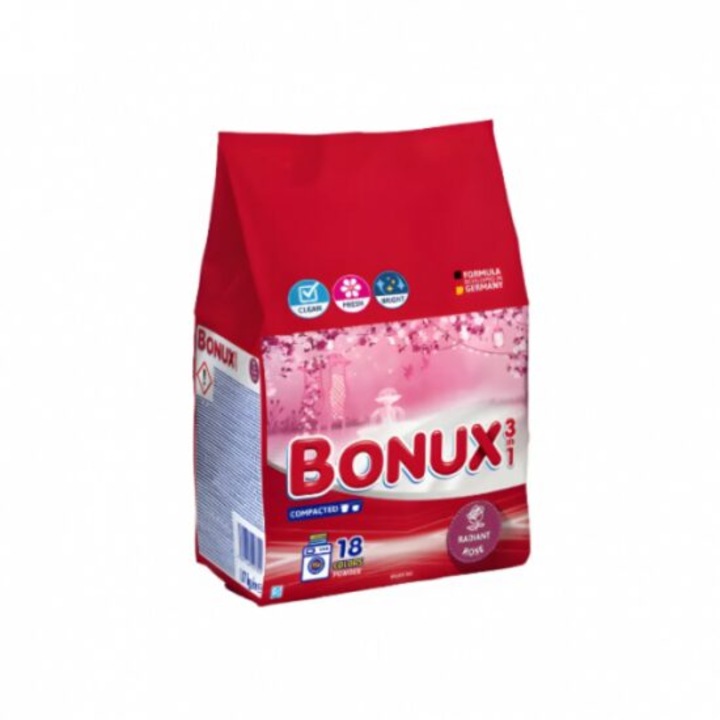 Bonux Color 3 az 1-ben Radiant Rose automata mosószer 1,17 kg, 18 mosás