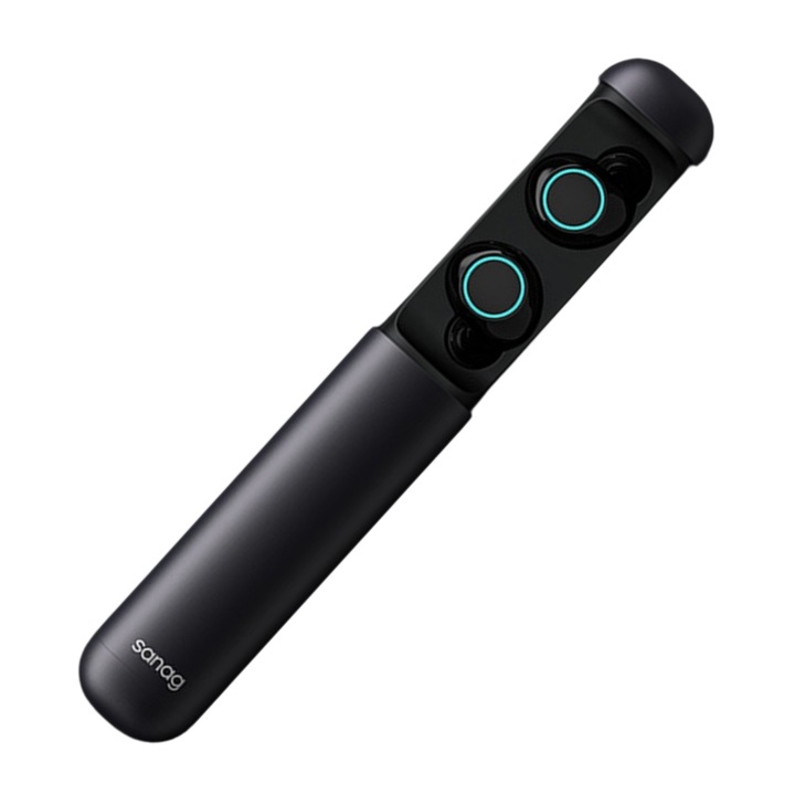 Casti Wireless Gaming Sanag J2, Bluetooth 5.0, Reducere Zgomot, Stereo, Negru