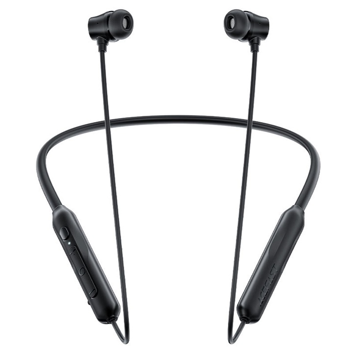 Слушалки, Bluetooth, Зад глава, Лента за врат, ipx4, 300mah, Черни