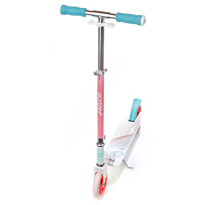 Raven Alice Pink Roller, Összecsukható, 145 mm, LED kerekekkel, Rózsaszín