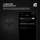 Casti Wireless Buds In-Ear Qualtec by Koppel®, Bluetooth 5.4, Noise Cancelling ANC, ENC cu Microfon Dual, True Wireless Headphones, Bass Intens, Waterproof pentru Sport, Mod Transparency & Gaming, Afisaj LED, Telefon Android & iOS, ProBuds Max, Negru
