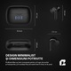 Casti Wireless Buds In-Ear Qualtec by Koppel®, Bluetooth 5.4, Noise Cancelling ANC, ENC cu Microfon Dual, True Wireless Headphones, Bass Intens, Waterproof pentru Sport, Mod Transparency & Gaming, Afisaj LED, Telefon Android & iOS, ProBuds Max, Negru