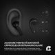 Casti Wireless Buds In-Ear Qualtec by Koppel®, Bluetooth 5.4, Noise Cancelling ANC, ENC cu Microfon Dual, True Wireless Headphones, Bass Intens, Waterproof pentru Sport, Mod Transparency & Gaming, Afisaj LED, Telefon Android & iOS, ProBuds Max, Negru