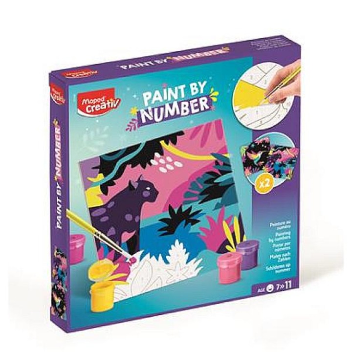 Set de vopsea Maped Creativ dupa numere - Leopard si pasare
