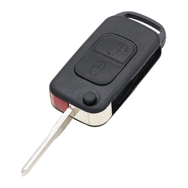 Techstar® Autókulcs Tok, Zsebkés Típusú, Mercedes-Benz W168, W124, W202, W210, W211, W203, C-osztály, E-osztály, S-osztály, ML, SL modellekhez – 2 Gomb
