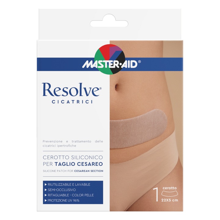 Plasture siliconic pentru cicatrici cezarioana Resolve 22x5 cm