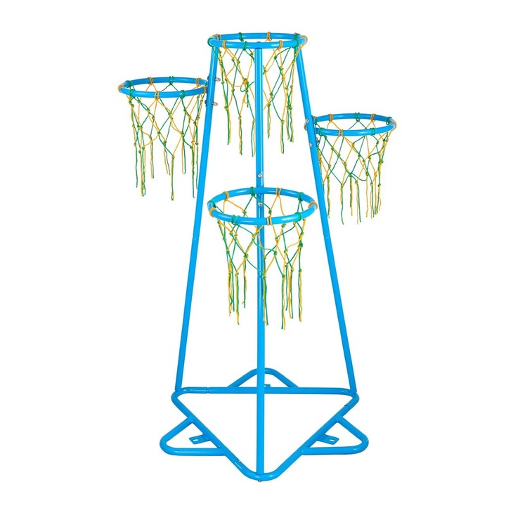Баскетболна стойка с 3 коша 940-1400 мм, детска, 3 х топки, 1 х помпа