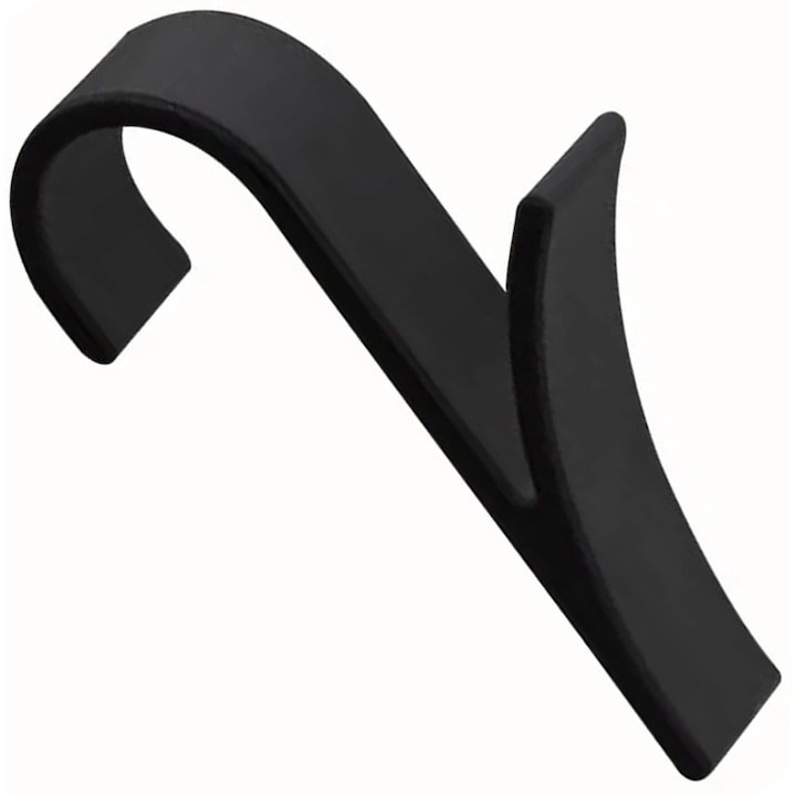 Törölköző- és ruhatartó, radiátorhoz, műanyag, 9,8 cm, fekete, Dactilion®