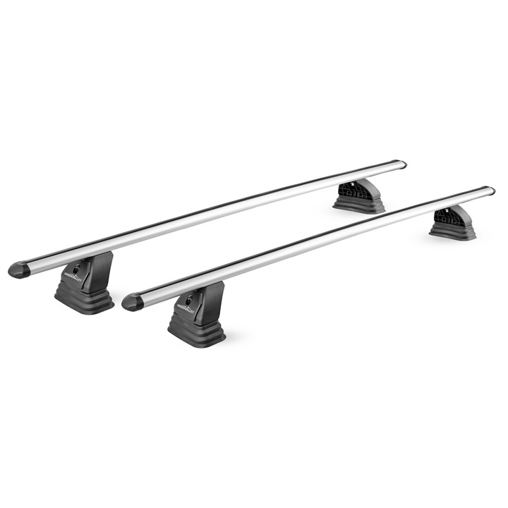 Bare transversale Green Valley EVO Aluminiu pentru FIAT Fiorino Van 2008-2020, cu prindere in puncte fixe