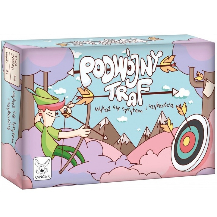 Kangur társasjáték, 54 kártya, 108 szó, többszínű