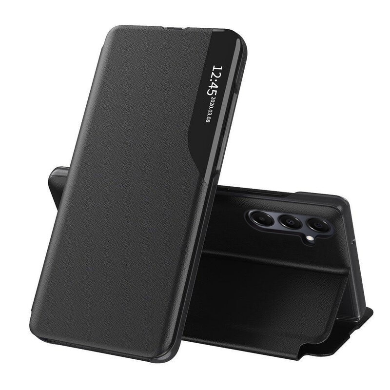 Husa pentru Samsung Galaxy A56 Tip Carte, S-View, Functie de Stand, Calitate Premium, Antisoc, Protectie Sporita, Negru