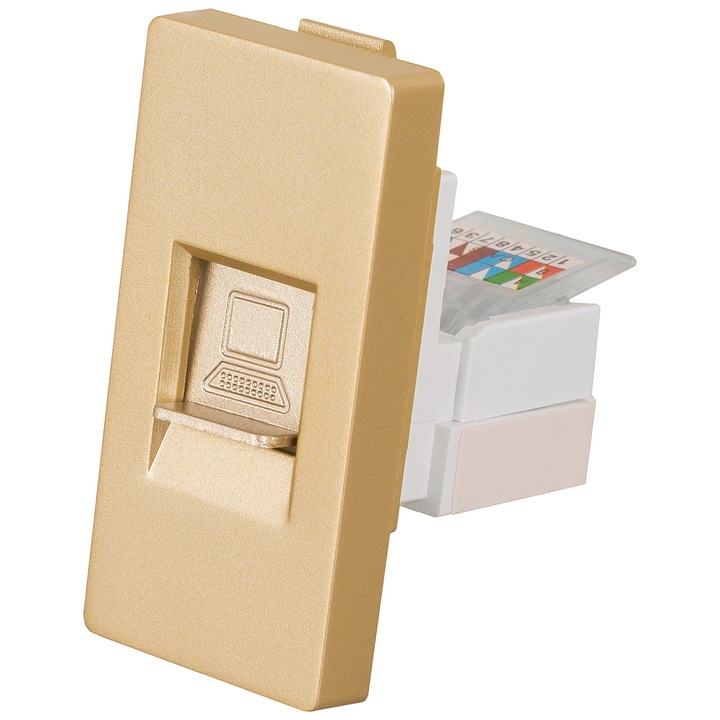 Модул за гнездо Компютърен конектор RJ 45 cat 5e Gold за рамки MIUUN