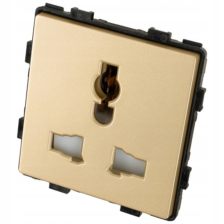 Универсален PL UK US EU Electric Gold сокет модул за MIUUN рамки