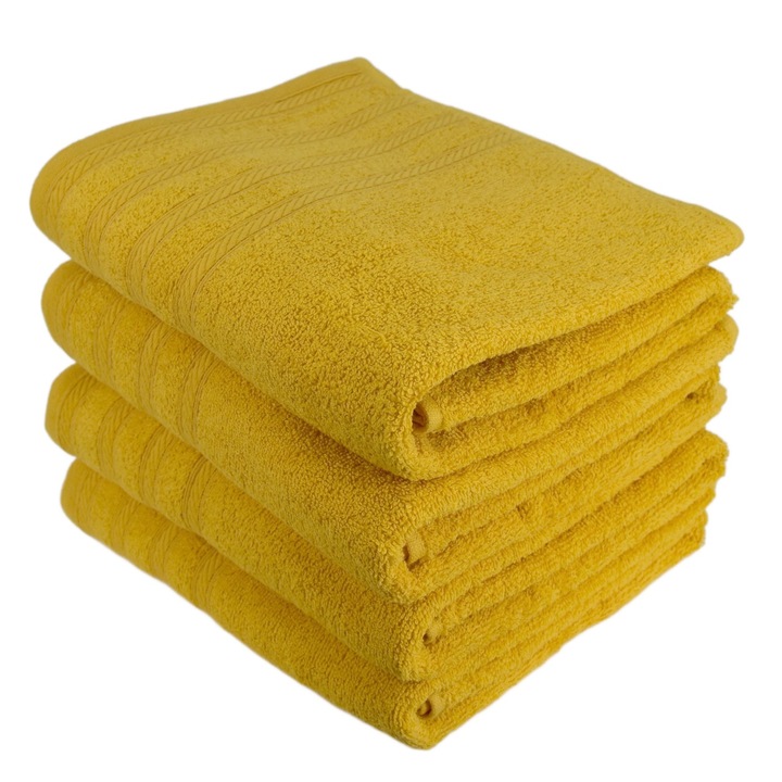Set de prosoape de terry UNI 70x130 cm 4 buc galben