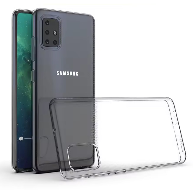 Husa protectie Mat-Tech compatibila cu Samsung Galaxy A71 4G, Anti-soc, 2MM, Decupaje Precise, Rezistenta la impact, Margini ridicate pentru protectia ecranului, Transparenta