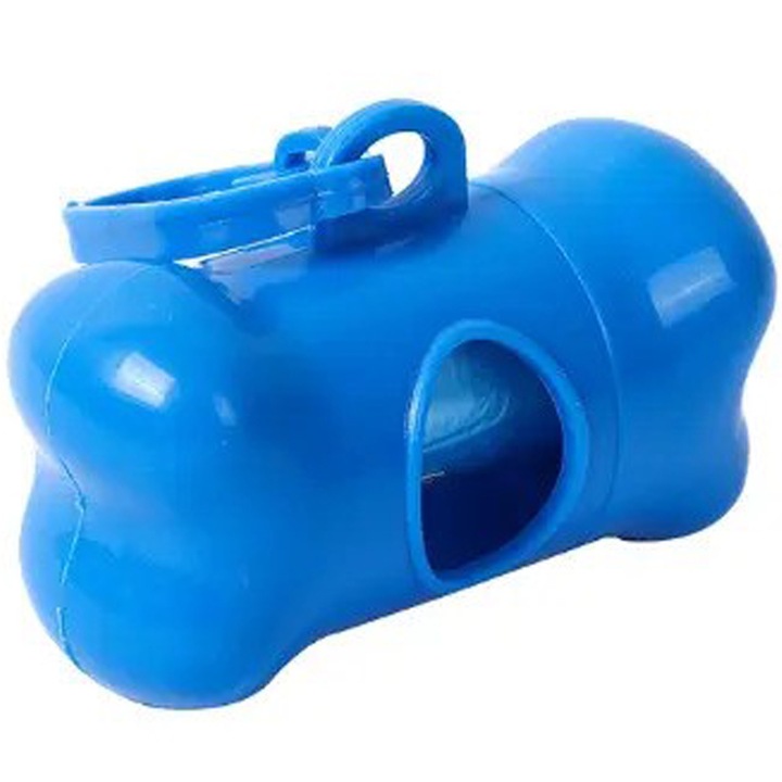 Egészségügyi táskatartó + 1 tekercs 15 zacskó, kék