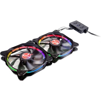 Ventilator Raijintek AURA 12 RGB LED with Controller, 2 Pack Ventilator Raijintek AURA 12 RGB LED with Controller, 2 Pack