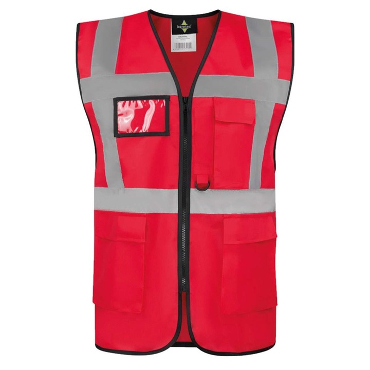 Vesta unisex de siguranta, multifunctionala, Hamburg KXCMF KXCMF, Rosu, L