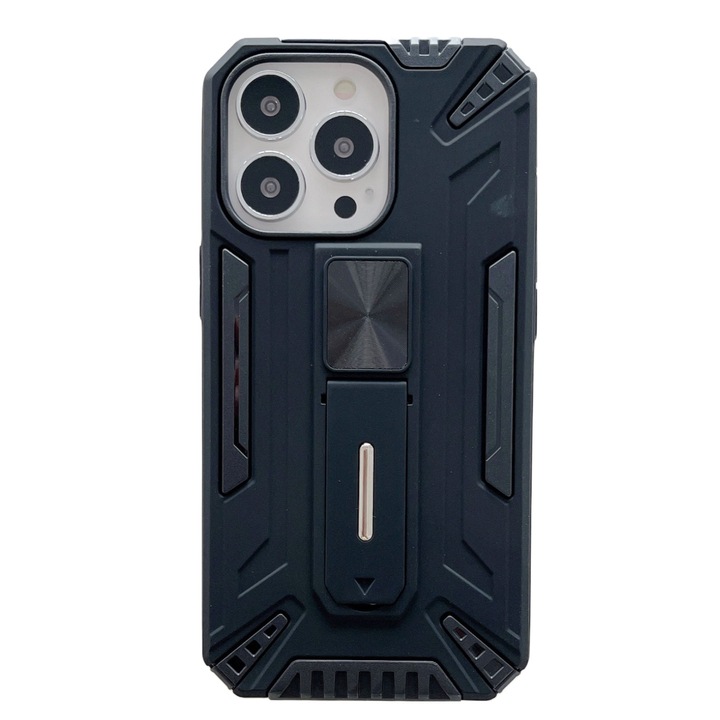 Husa Compatibila de protectie OEM pentru Apple iPhone 13 Mini Defender Sergeant Brave cu suport, Negru