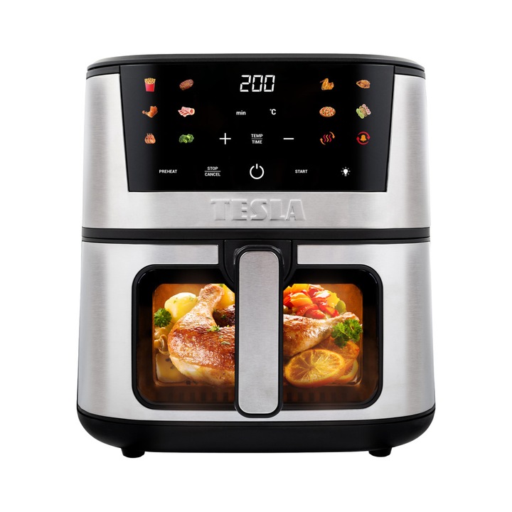 TESLA AirCook Q60XXL PRO Hot Air Fryer, forrólevegős sütő, 7 liter