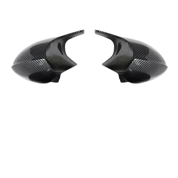 Set Capace Oglinzi Premium, pentru BMW Seria 1 si Seria 3 E87 E88 E81 E82 E90 E91 E92 E93 2004-2009, din ABS, finisaj Fibra Carbon