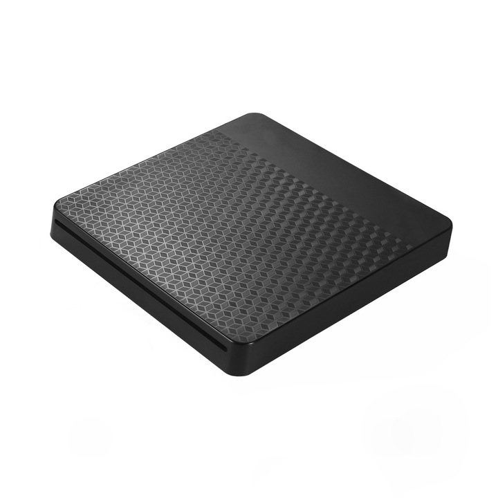 DVD Writer, interfata USB 3.0+Type-c, zgomot redus, viteza de scriere/citire 8x, capacitate cache 8MB, negru