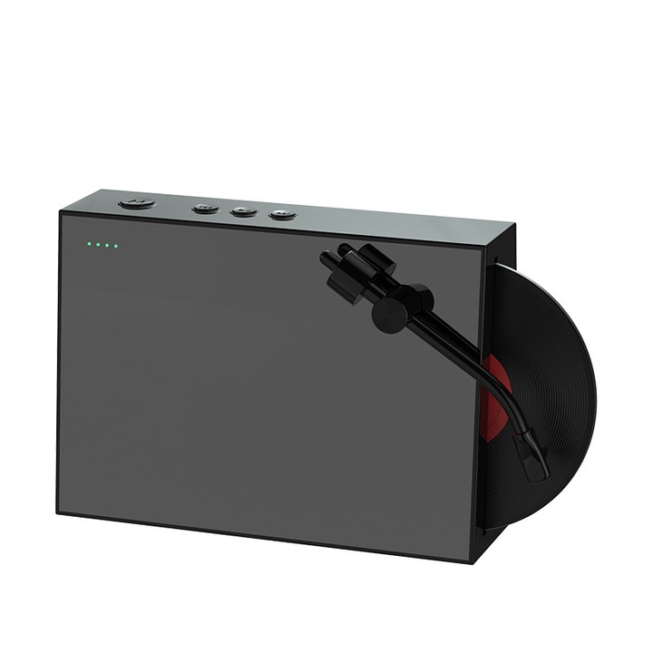 Microfon fara fir, Bluetooth 5.3, 10W, 2 cartuse, Karaoke, afisare versuri, USB / TF, calitate a sunetului HIFI, buton multifunctional, compact si portabil, negru